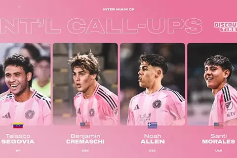 منافس الأهلي.. رباعي يغيب عن إنتر ميامي في التوقف الدولي